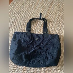lululemon athletica Embossed Black Tote